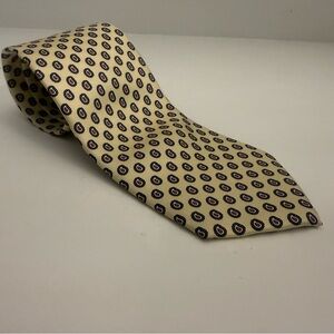 Jos. A. Bank Yellow Tie with Blue and Red Paisley